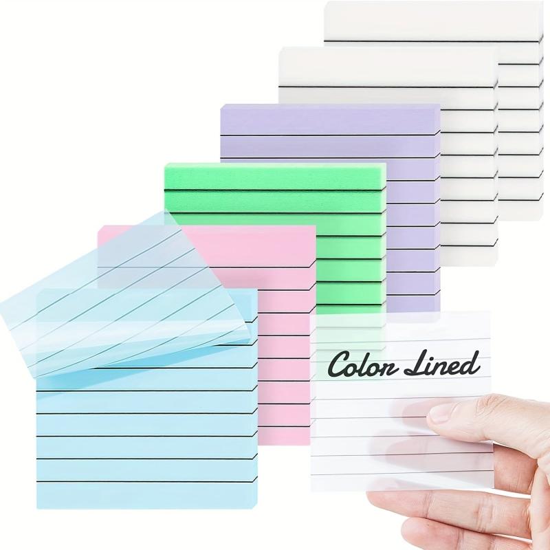 300 Sheets 6 Pack Waterproof Sticky Note Paper Random Stickers Daily Notes