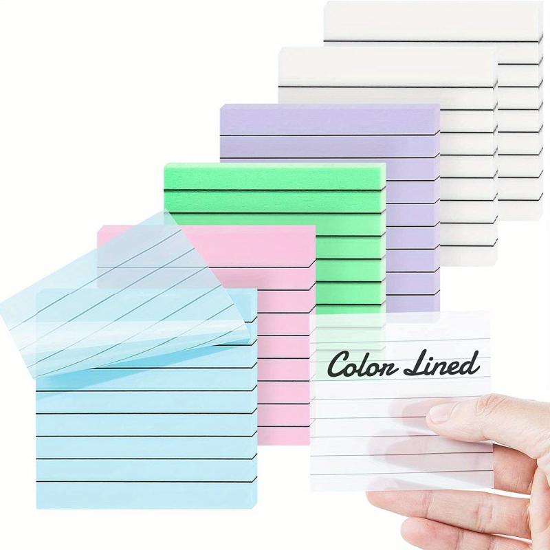 300 Sheets 6 Pack Waterproof Sticky Note Paper Random Stickers Daily Notes
