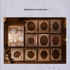 20pcs Retro Hollowed Out Frame Journal Paper Pack, Romantic Frame Series