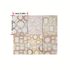 20pcs Retro Hollowed Out Frame Journal Paper Pack, Romantic Frame Series