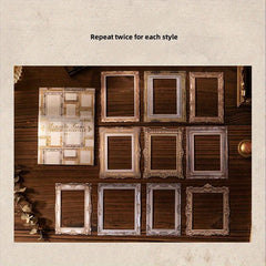 20pcs Retro Hollowed Out Frame Journal Paper Pack, Romantic Frame Series