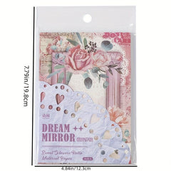 36 Sheets Rose Wreath Vintage Paper Memo Pad for Scrapbooking DIY