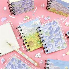 80 Sheets Cloud Sunflower Cream Flower Coil Book Notebook Pocket