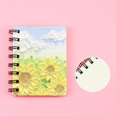 80 Sheets Cloud Sunflower Cream Flower Coil Book Notebook Pocket