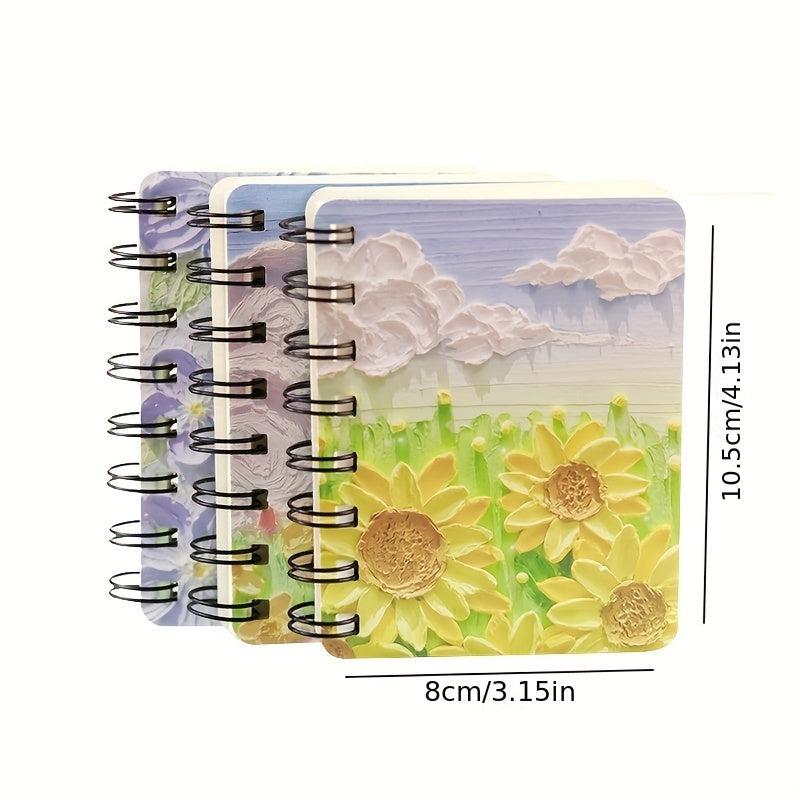 80 Sheets Cloud Sunflower Cream Flower Coil Book Notebook Pocket