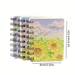 80 Sheets Cloud Sunflower Cream Flower Coil Book Notebook Pocket