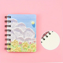 80 Sheets Cloud Sunflower Cream Flower Coil Book Notebook Pocket