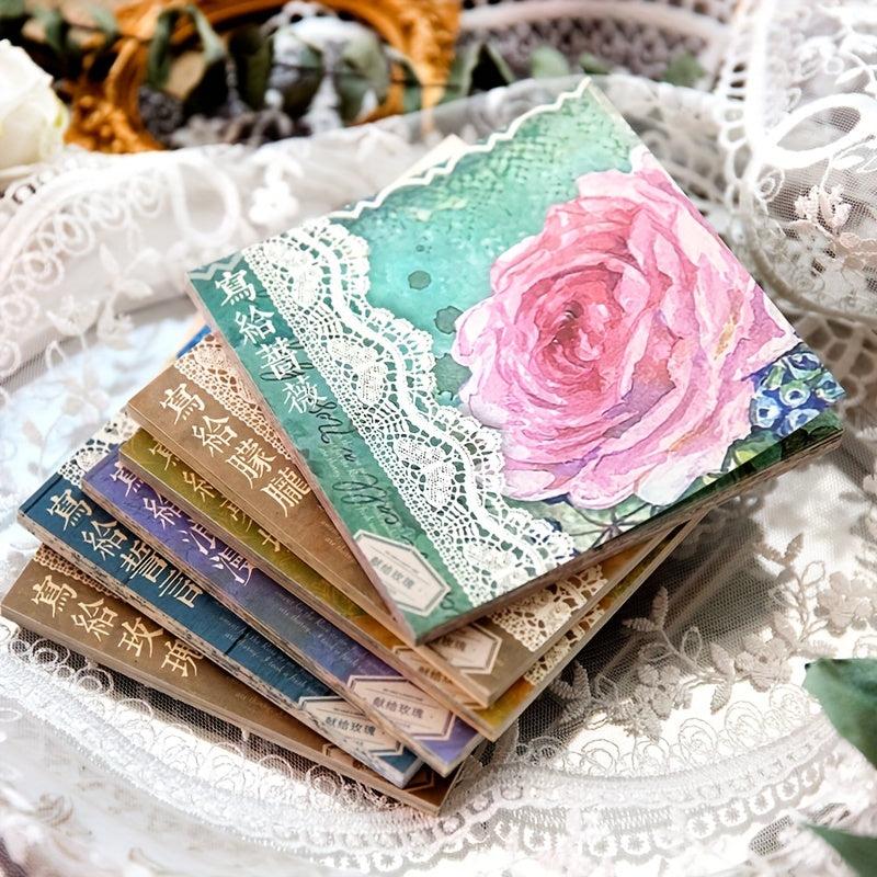 40 Sheets Vintage Floral Rose Paper for DIY Collages Scrapbooking