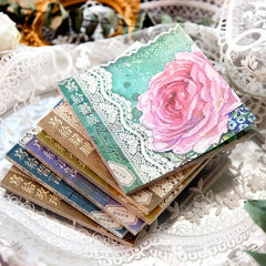 40 Sheets Vintage Floral Rose Paper for DIY Collages Scrapbooking