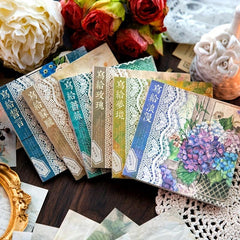 40 Sheets Vintage Floral Rose Paper for DIY Collages Scrapbooking