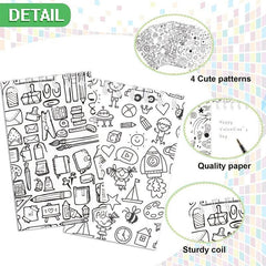 12pcs Back To School Spiral Notebooks 9.91 x 6 Blank Pocket Notepads