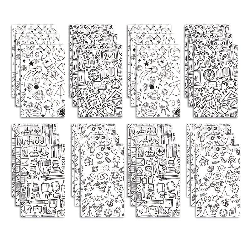 12pcs Back To School Spiral Notebooks 9.91 x 6 Blank Pocket Notepads