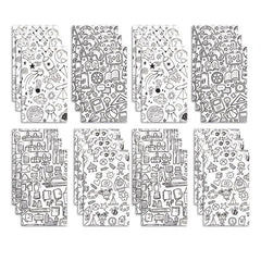 12pcs Back To School Spiral Notebooks 9.91 x 6 Blank Pocket Notepads