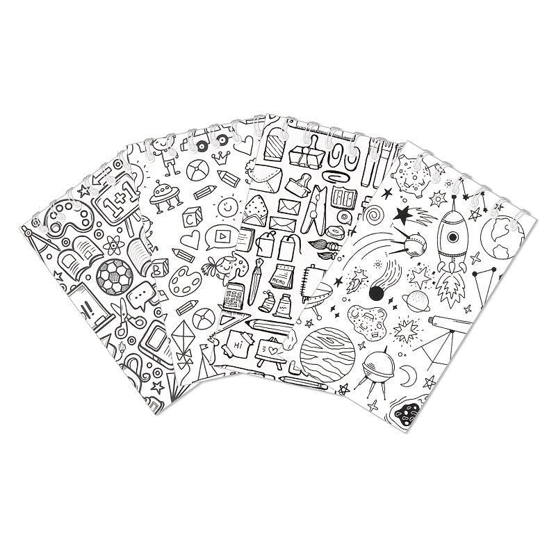 12pcs Back To School Spiral Notebooks 9.91 x 6 Blank Pocket Notepads