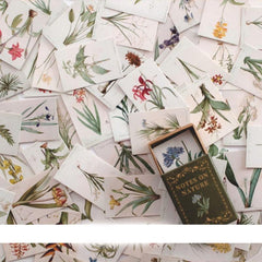 100 Mini Card Type Material Paper Various Styles 1.4x2.1 Inches