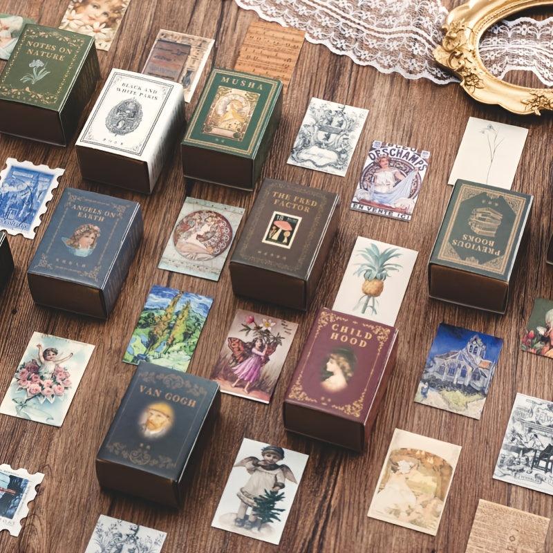 100 Mini Card Type Material Paper Various Styles 1.4x2.1 Inches