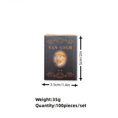 100 Mini Card Type Material Paper Various Styles 1.4x2.1 Inches