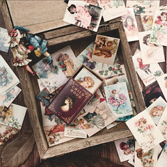100 Mini Card Type Material Paper Various Styles 1.4x2.1 Inches