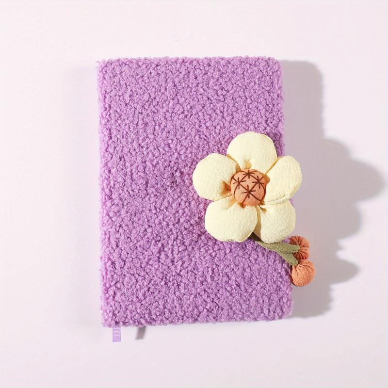 Fabric Plush Magnetic Buckle Journal Book