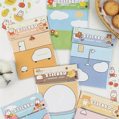 20 Sheets Sticky Notes Paper Creative Hand Account Message Notepad Paper