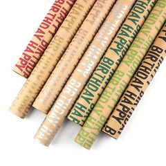 7pcs Gift Wrapping Paper Holiday Universal Gift Decoration Paper