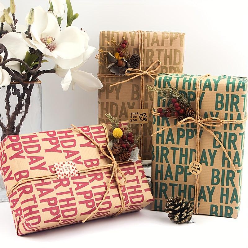 7pcs Gift Wrapping Paper Holiday Universal Gift Decoration Paper