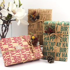 7pcs Gift Wrapping Paper Holiday Universal Gift Decoration Paper