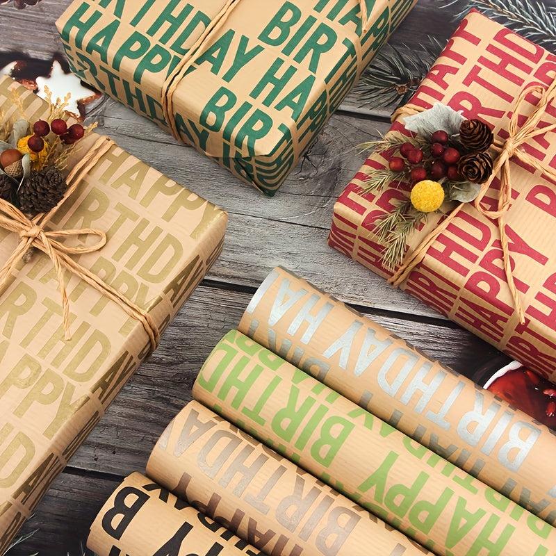 7pcs Gift Wrapping Paper Holiday Universal Gift Decoration Paper