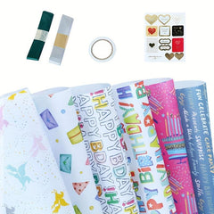 Christmas Birthday Gift Wrapping Paper Arts Crafts Decorations