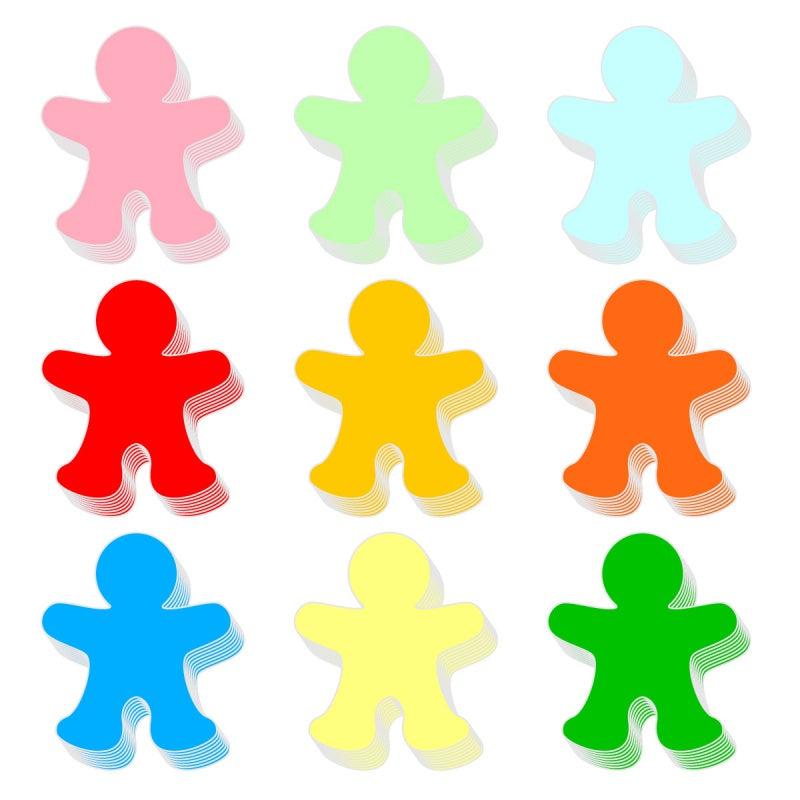 9pcs Paper Cut Confetti Stickers Office Wall Decor