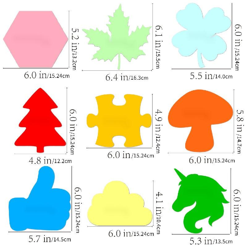9pcs Paper Cut Confetti Stickers Office Wall Decor
