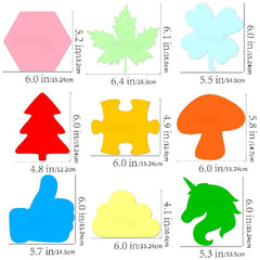 9pcs Paper Cut Confetti Stickers Office Wall Decor
