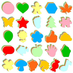 9pcs Paper Cut Confetti Stickers Office Wall Decor