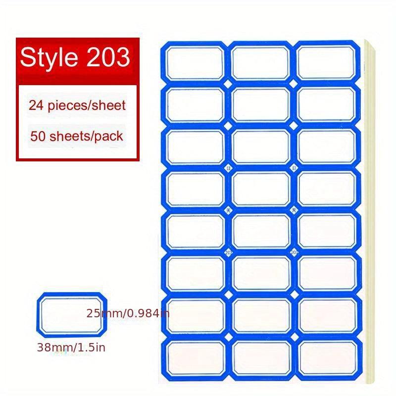 Self Adhesive Label Sticker Paper Handwritten Mark Name Sticker