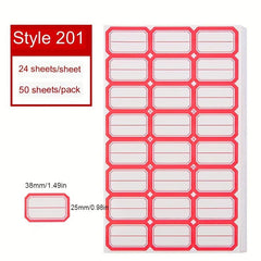 Self Adhesive Label Sticker Paper Handwritten Mark Name Sticker