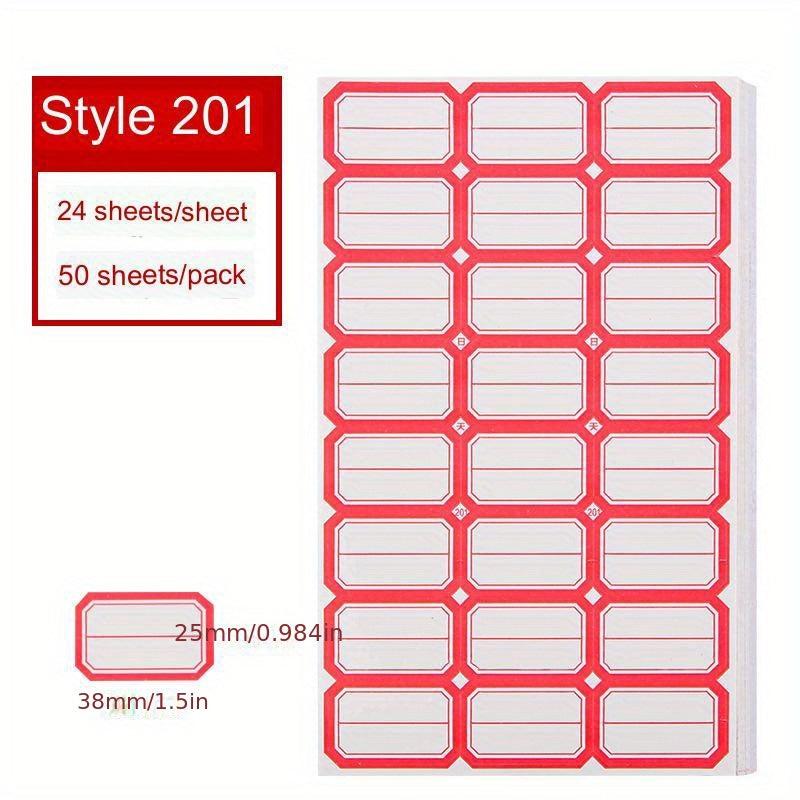Self Adhesive Label Sticker Paper Handwritten Mark Name Sticker
