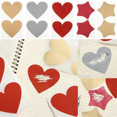50 Pcs Golden Love Pentagram Scratch Card Wedding Message Card DIY Postcard
