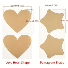 50 Pcs Golden Love Pentagram Scratch Card Wedding Message Card DIY Postcard