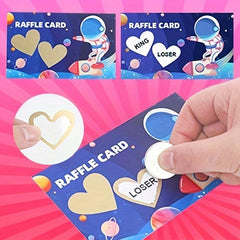 50 Pcs Golden Love Pentagram Scratch Card Wedding Message Card DIY Postcard