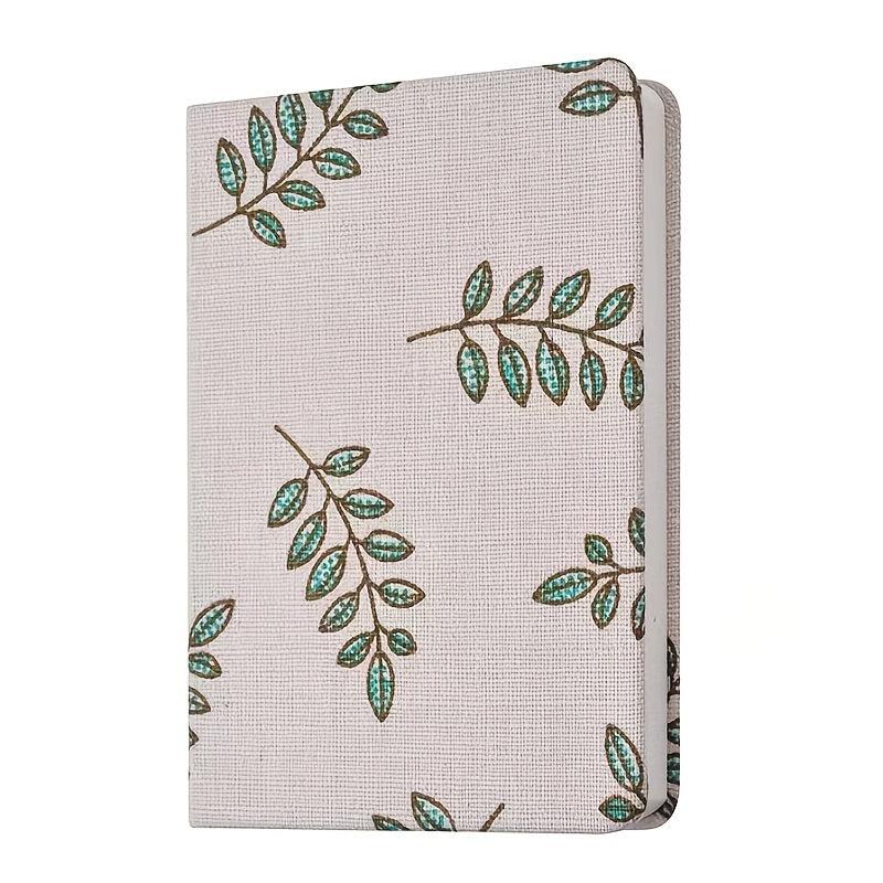 Creative Printed Linen Notebook Hard Cover Notepad Blank Horizontal Inside Pages