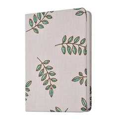 Creative Printed Linen Notebook Hard Cover Notepad Blank Horizontal Inside Pages