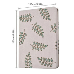 Creative Printed Linen Notebook Hard Cover Notepad Blank Horizontal Inside Pages