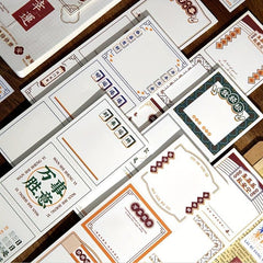 30 Sheets Sticky Notes Old Port No 88 Series Text Wishing Diary Message Notepad