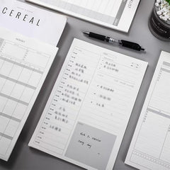 Minimalist Self-disciplined Weekly Planner & Memo Pad