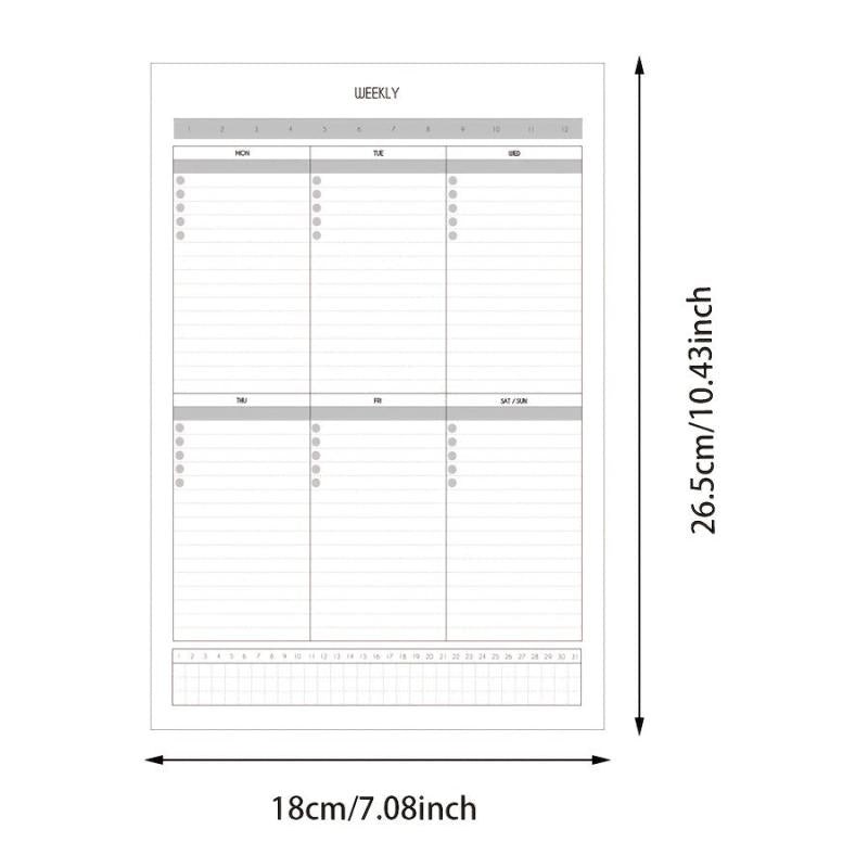 Minimalist Self-disciplined Weekly Planner & Memo Pad