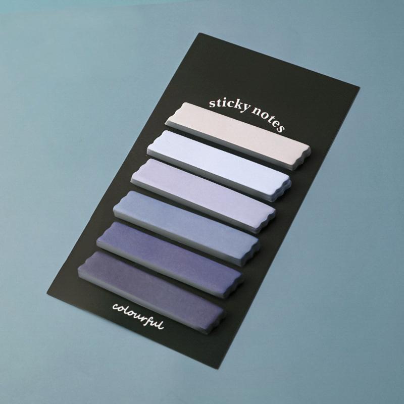 Morandi Gradient Sticky Notes Set - 6pcs