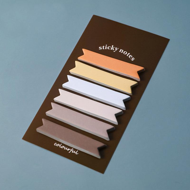 Morandi Gradient Sticky Notes Set - 6pcs