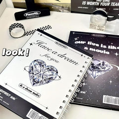 Rhinestone Series Notebook for Students with Coil Binding