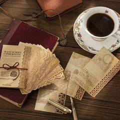 20pcs Retro Hollow Lace Memo Pad Collage Paper
