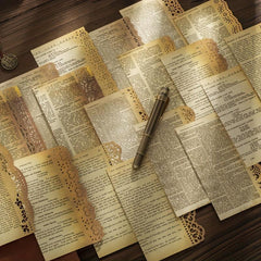 20pcs Retro Hollow Lace Memo Pad Collage Paper